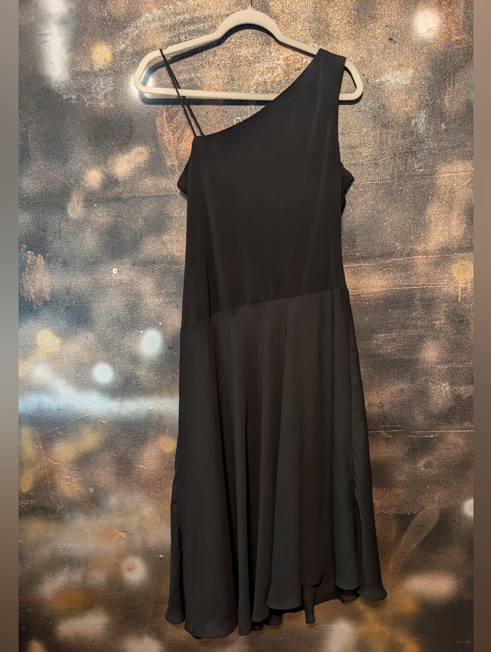 Rabbit Rabbit Rabbit Black One-Shoulder Cocktail Dress
